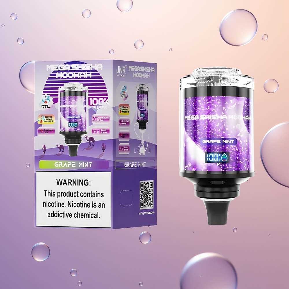 JNR Mega Shisha Hookah 100K Vindrue Mynte Type-C 2200mAh