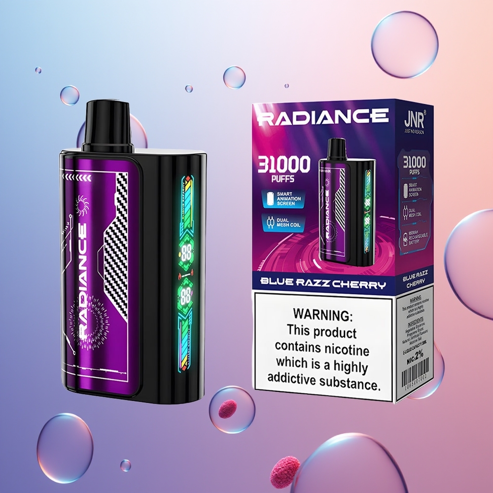 JNR Radiance 31000 Blå Hindbær Kirsebær Dual Mesh Coil Type-C
