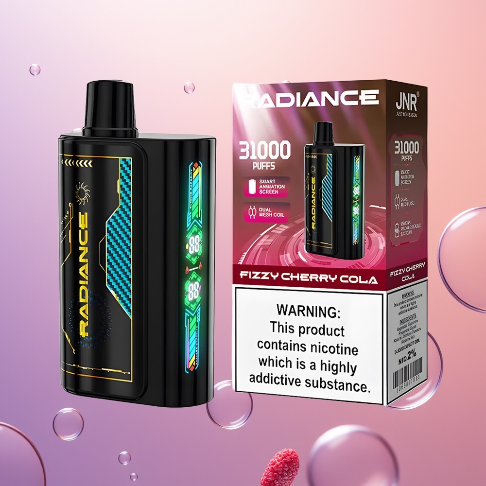 JNR Radiance 31000 Frisk Kirsebær Cola med Dual Mesh Coil og Smart Animation Screen
