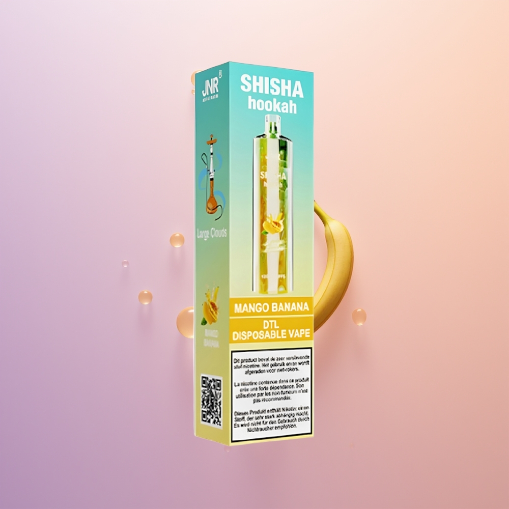 JNR Shisha Hookah 12000 Mango Banan Hurtigladning Mesh Coil