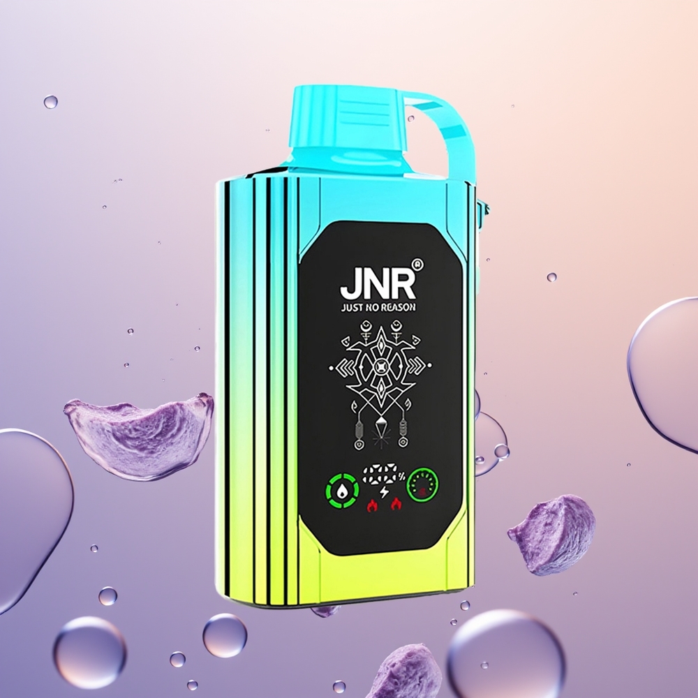 JNR Shisha Hookah Box 20500 Blåbær Mynte HD Skærm Dobbelt Mesh Coil