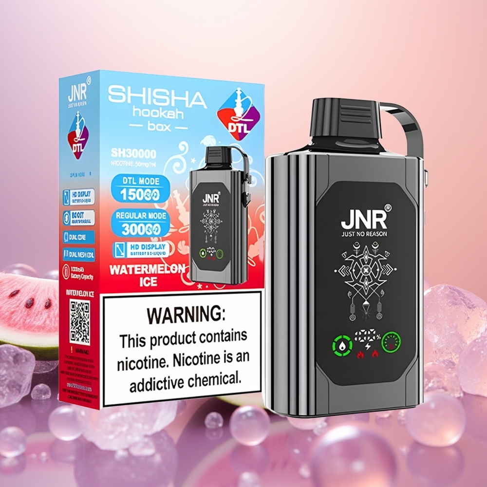 JNR Shisha Hookah Box 20500 Vandmelon Is Dual Mesh & Type-C Hurtigladning