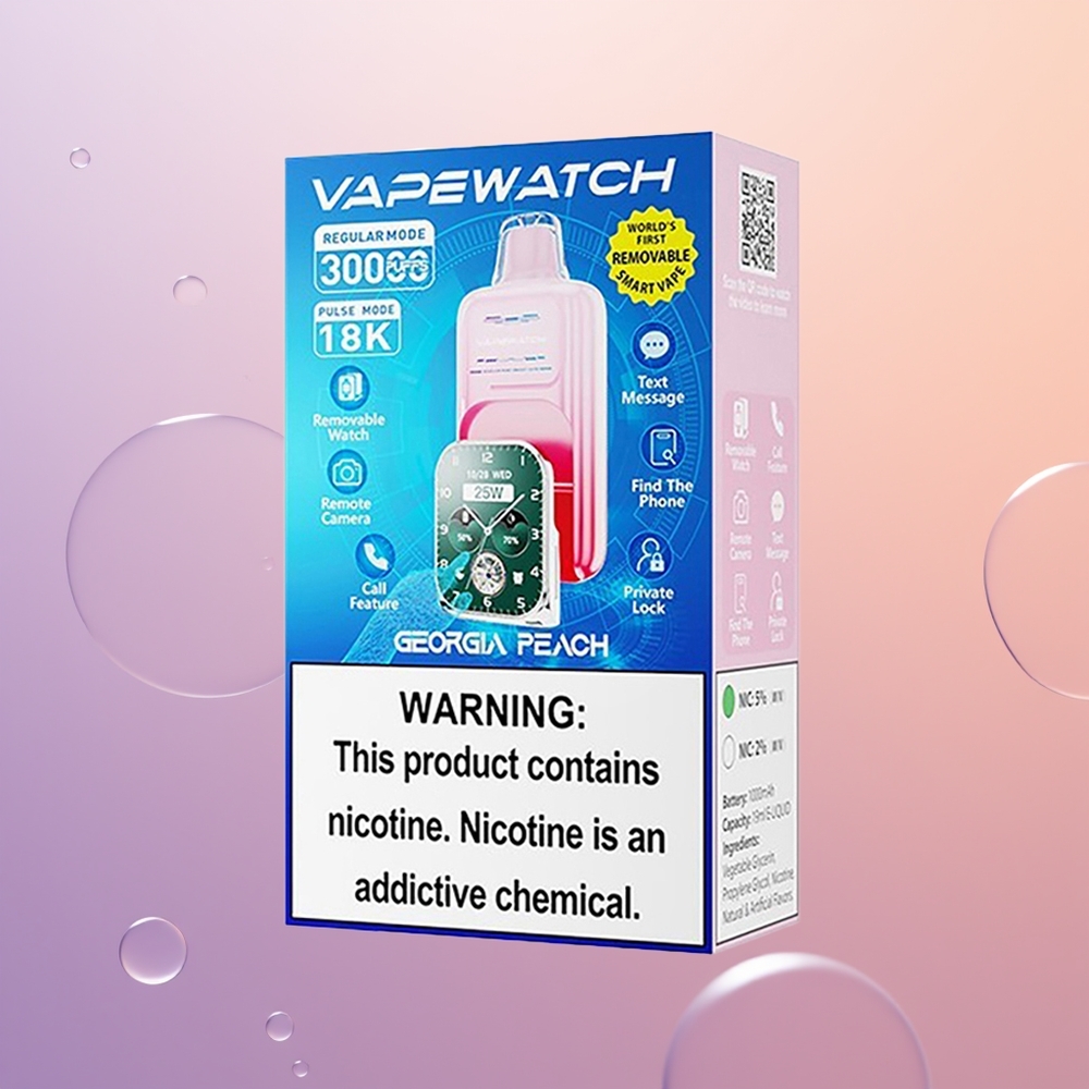 JNR VapeWatch 30000 Danske Fersken Dual Mesh 19mL Type-C