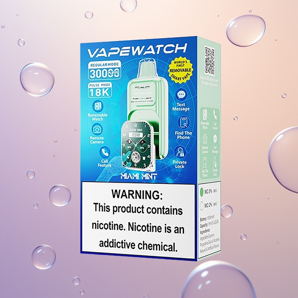 JNR VapeWatch 30000 København Mynte Dual Mesh 19mL Type-C