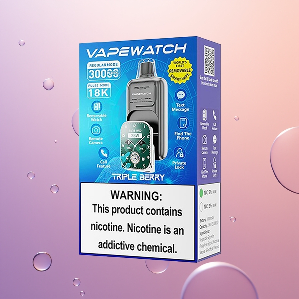 JNR VapeWatch 30000 Tredoble Bær Dual Mesh & Type-C Hurtigopladning